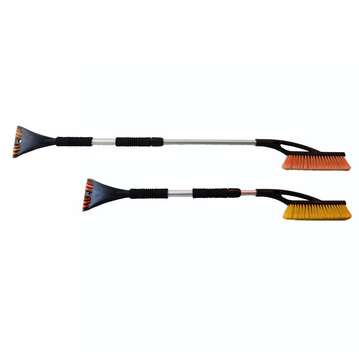 Telescopic Ice Scraper & Snow Brush - Long Reach, Soft Grip Handle, Lightweight