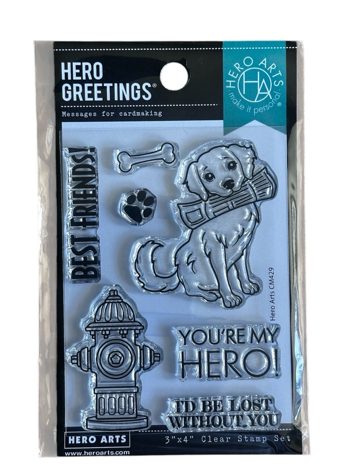 You”re My Hero  Hero Arts  3 X 4 Clear Stamp Set