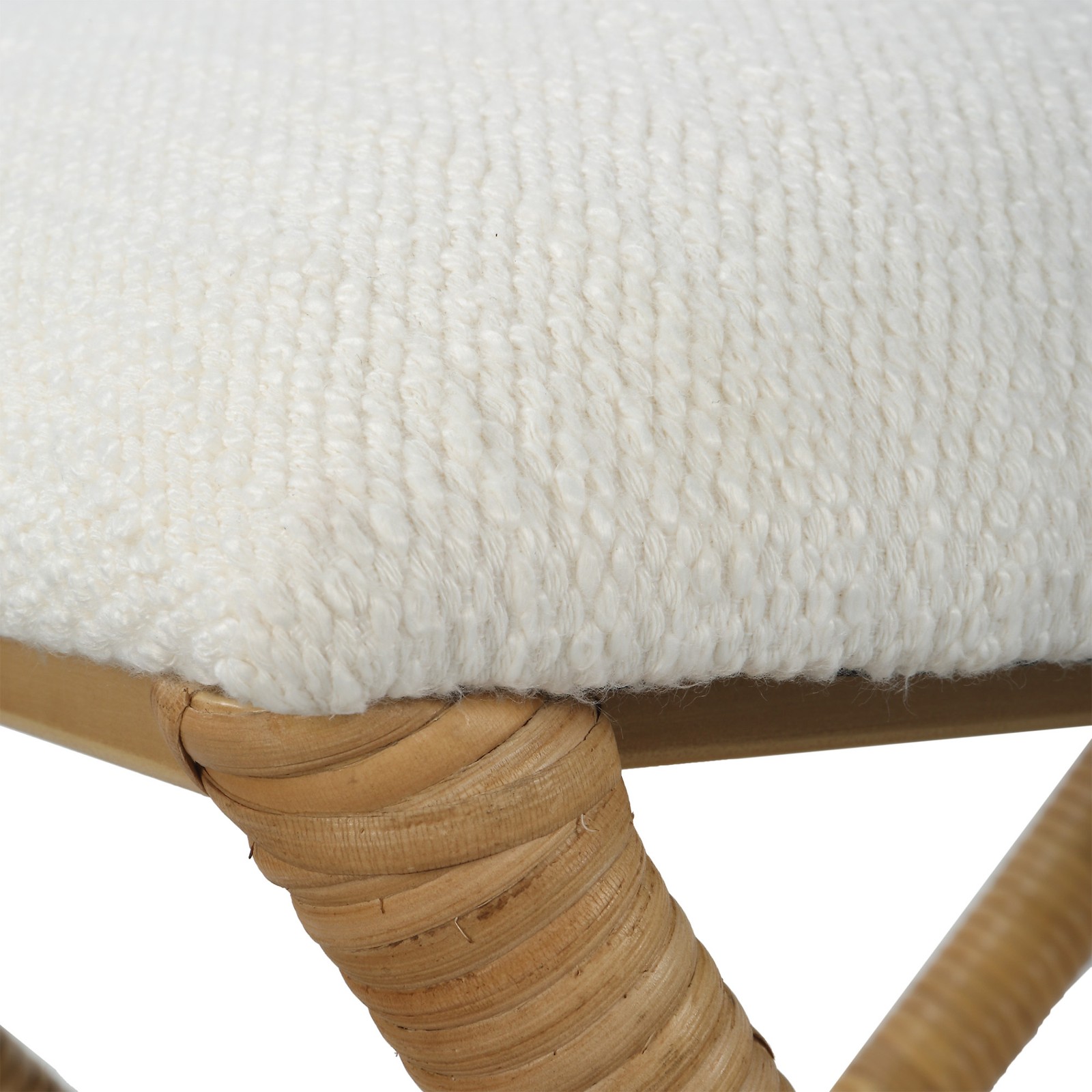 Uttermost 23751 Expedition 24"W Bench - White / Woodtone