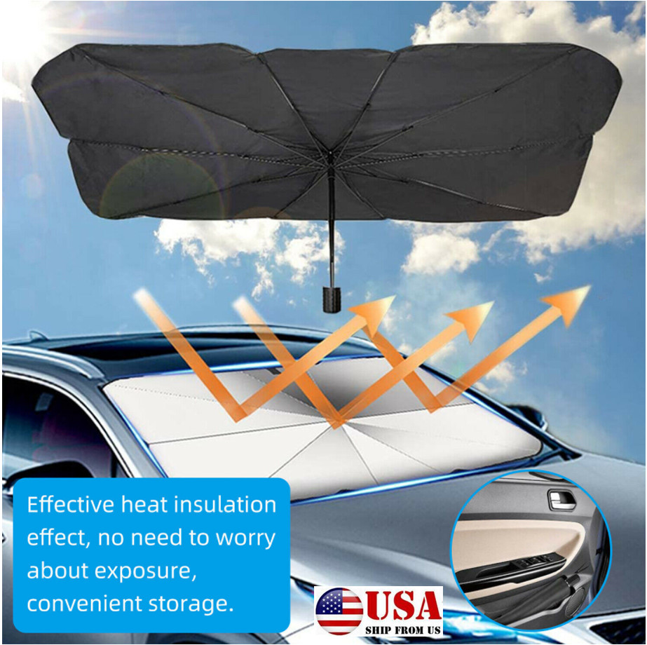 Car SUV Windshield Sunshade Front Window Cover Visor Sun Shade-Umbrella Foldable