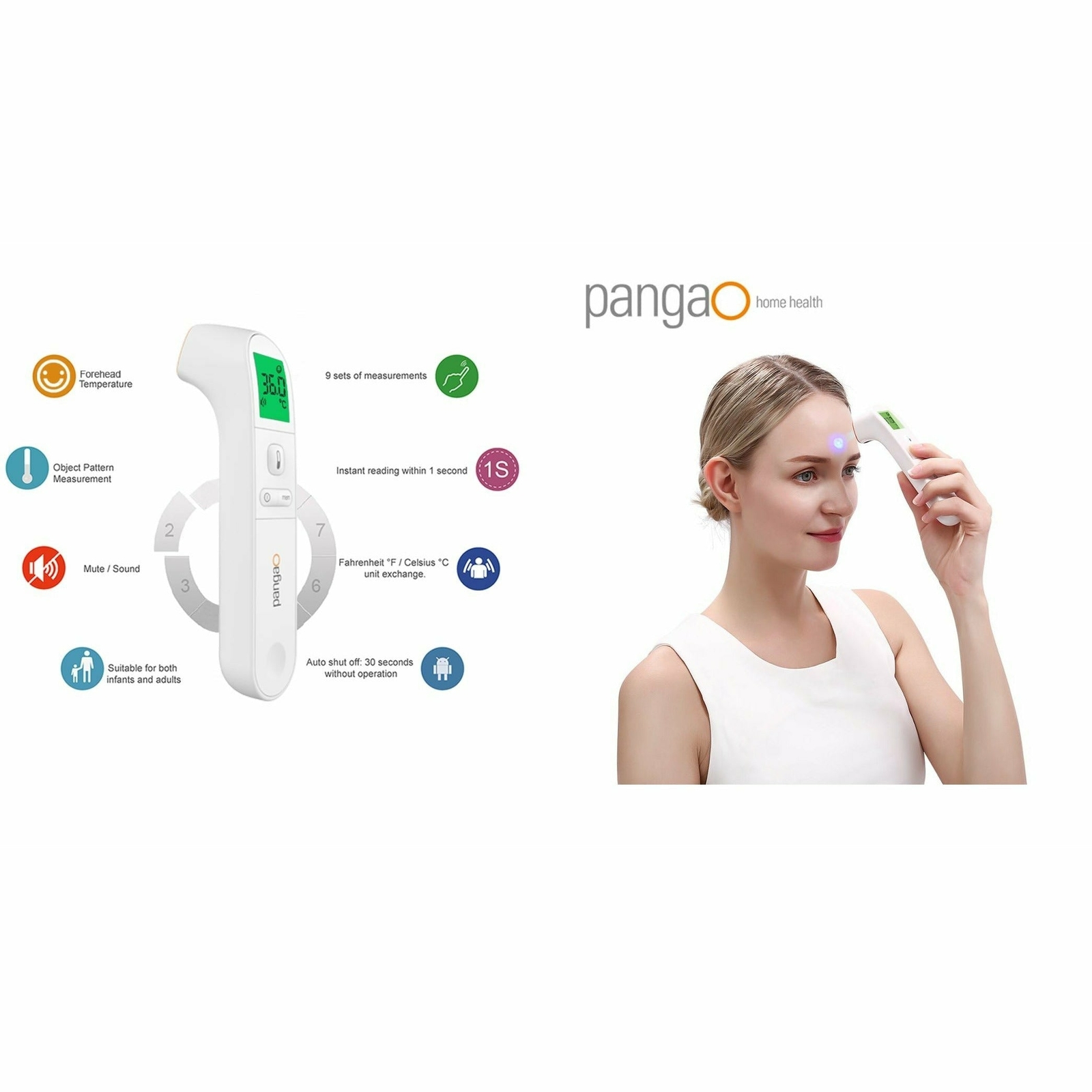 Endure Diagnostic Kit, Thermometer Infrared No-Contact & Pulse Oximeter