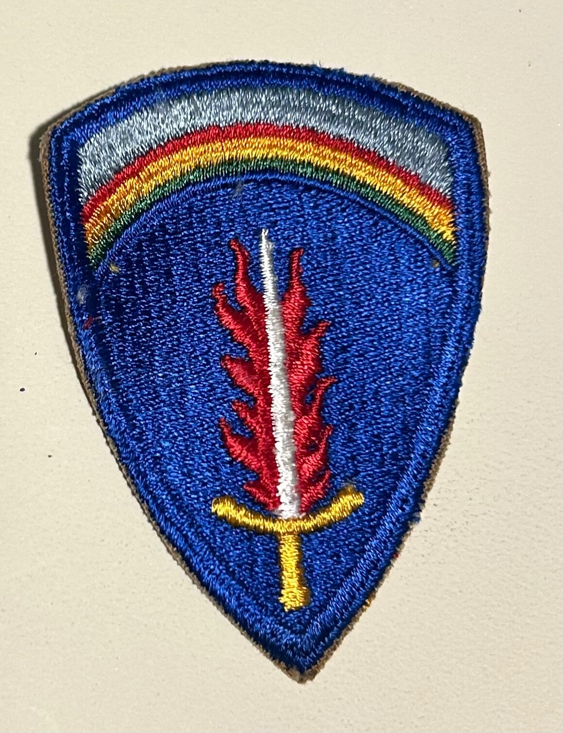 US Army Forces In Europe SHAEF Patch Flaming Sword USAEUR CUT EDGE