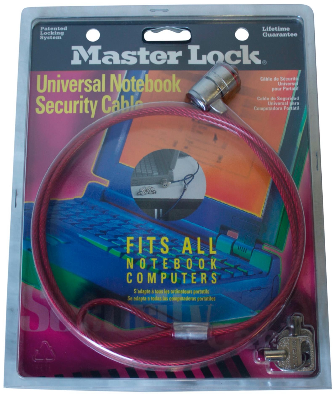 New MASTER LOCK Universal LAPTOP Notebook SECURITY CABLE w/ Keys Included 640301