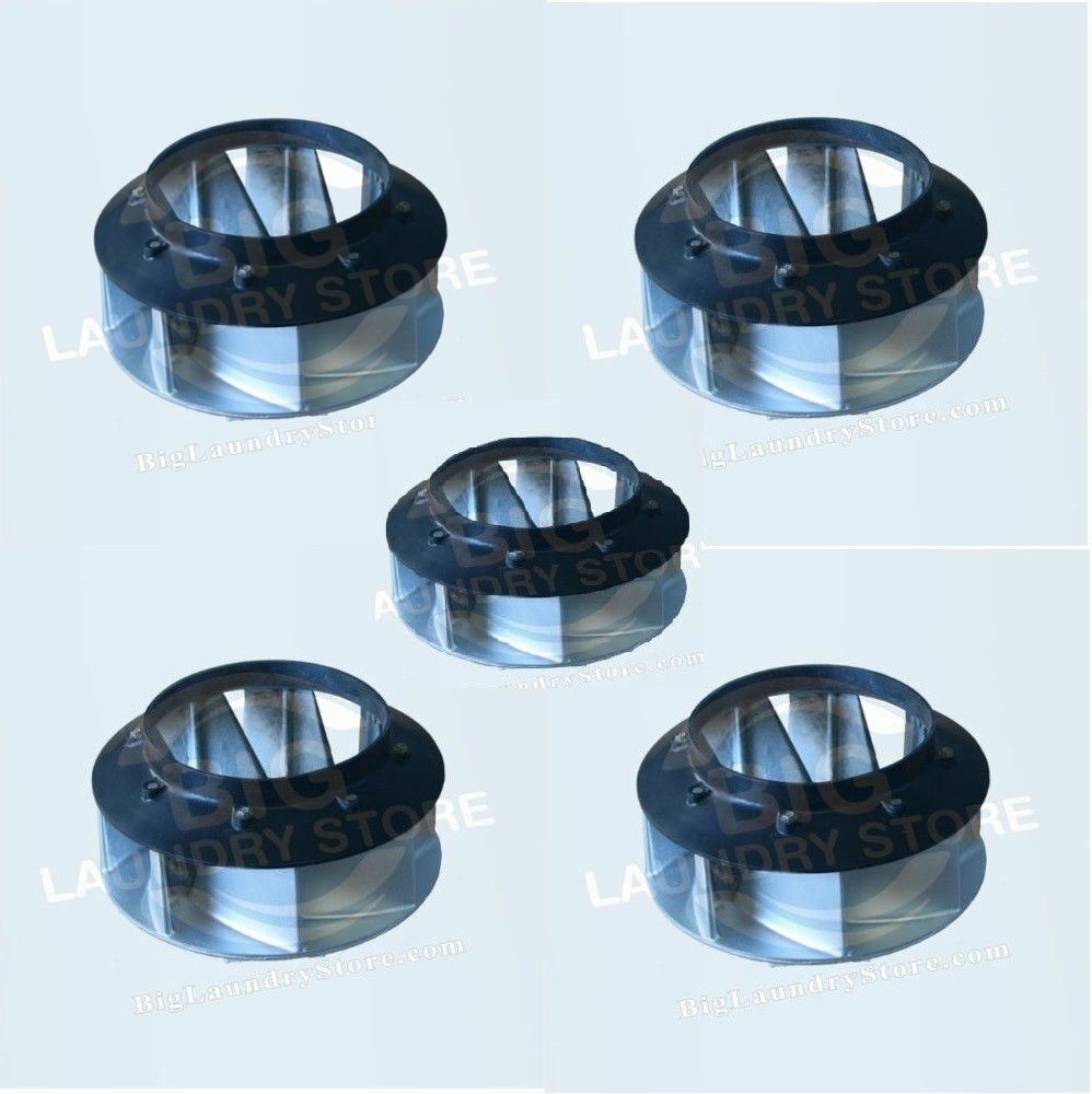 5x 70359801P NEW Light Aluminum Blower Fan for Huebsch, SQ Dryer - 5yr Warranty!