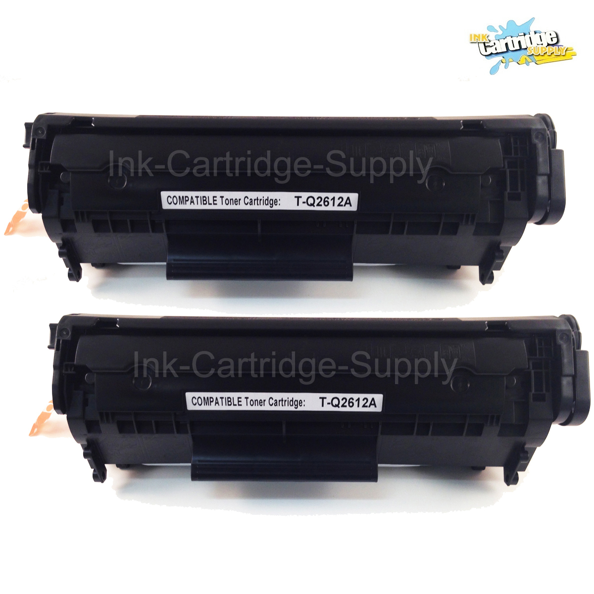 2pk Q2612A 12A Black Toner Cartridge for HP LaserJet 3015 3050 6052 3055 M1319