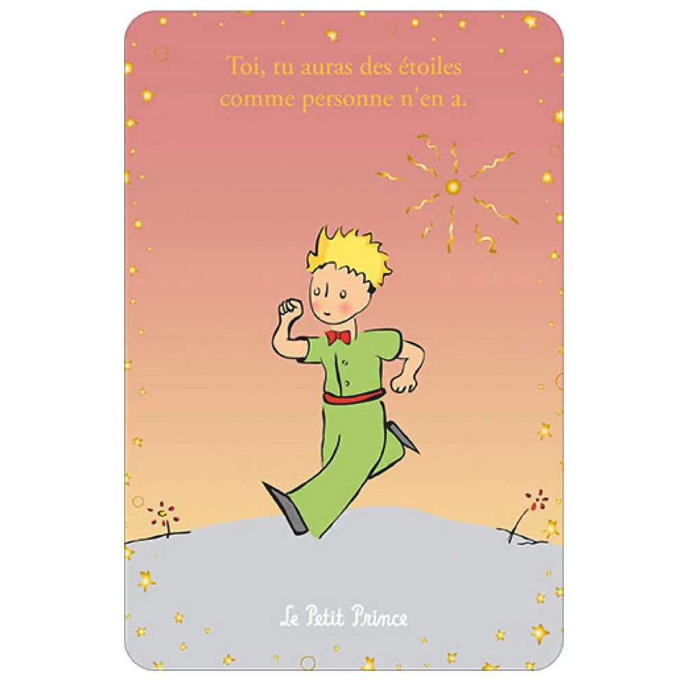Postcard Kiub The Little Prince runs on his planet (10x15cm)