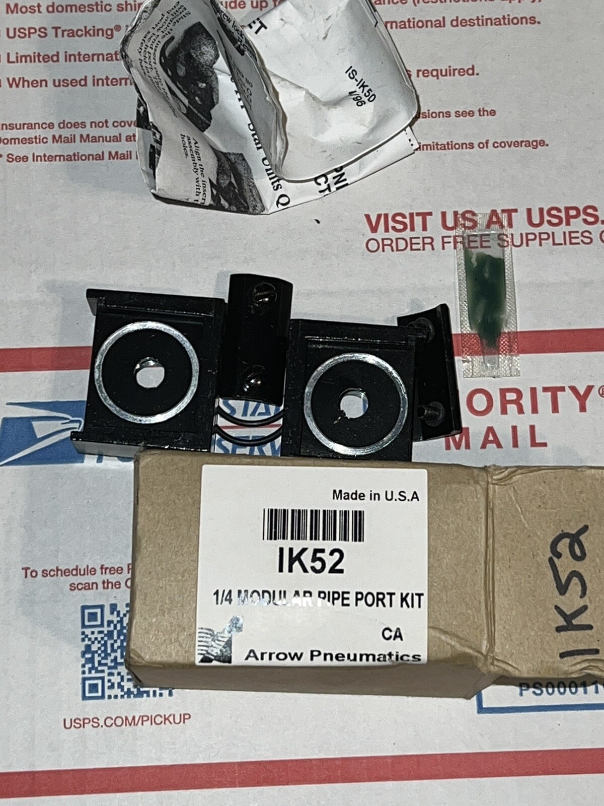 MODULAR PIPE PORT KIT 1/4" ARROW IK52  ARROW PNEUMATICS  (1 kit) nos