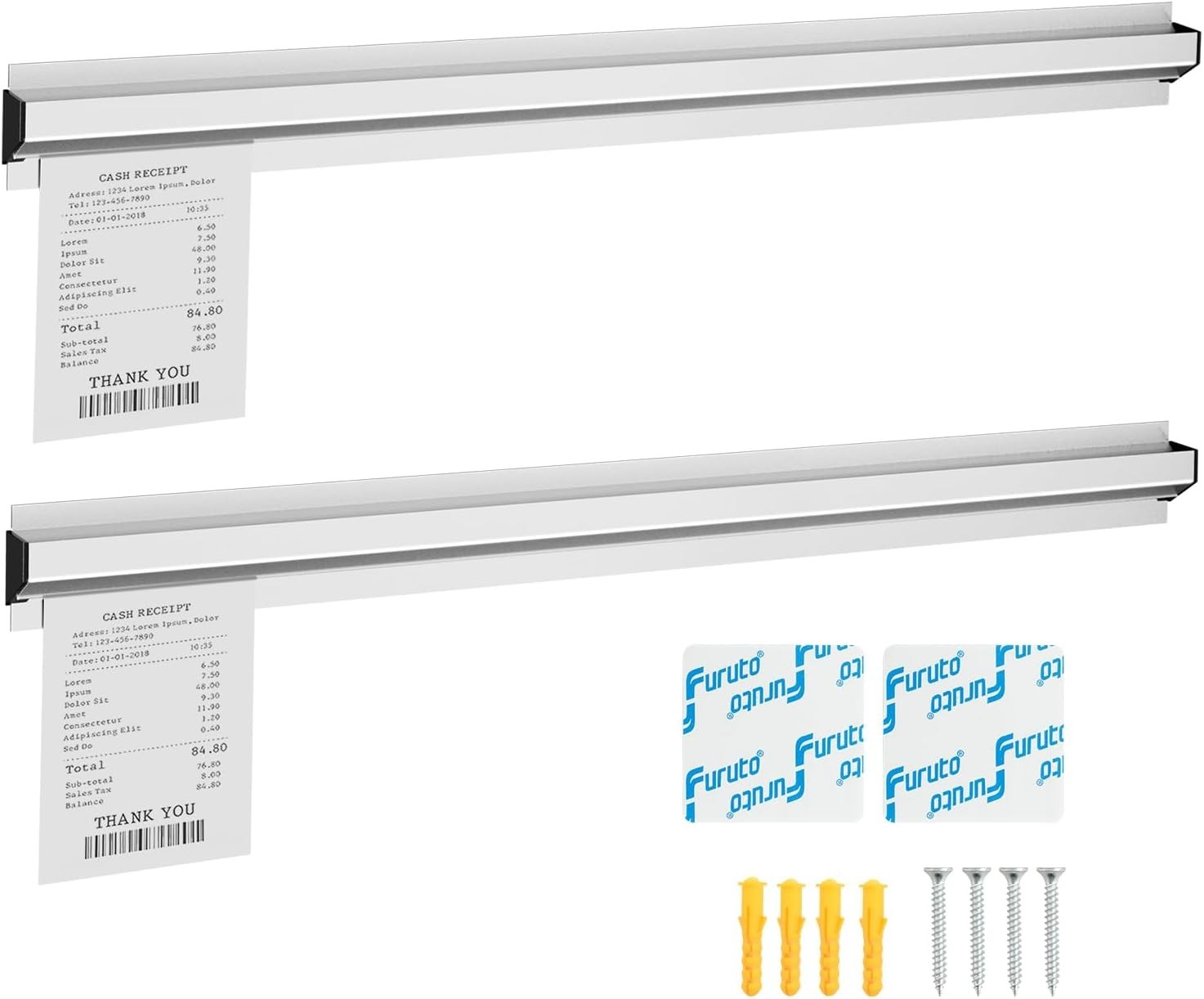 Restaurant Ticket Holder, 16/18/24/28/30" Check Rack Order Receipt Rail Displ...