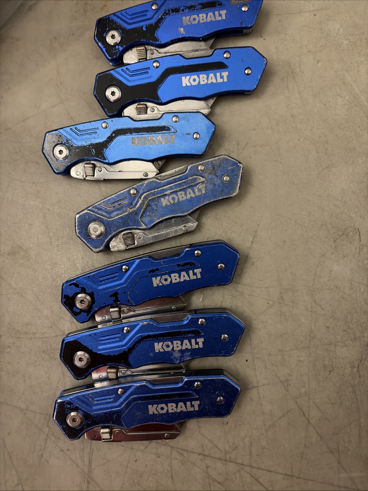 Lot Of 8 Kobalt Lockback Utility Knife Quick Change Mechanism