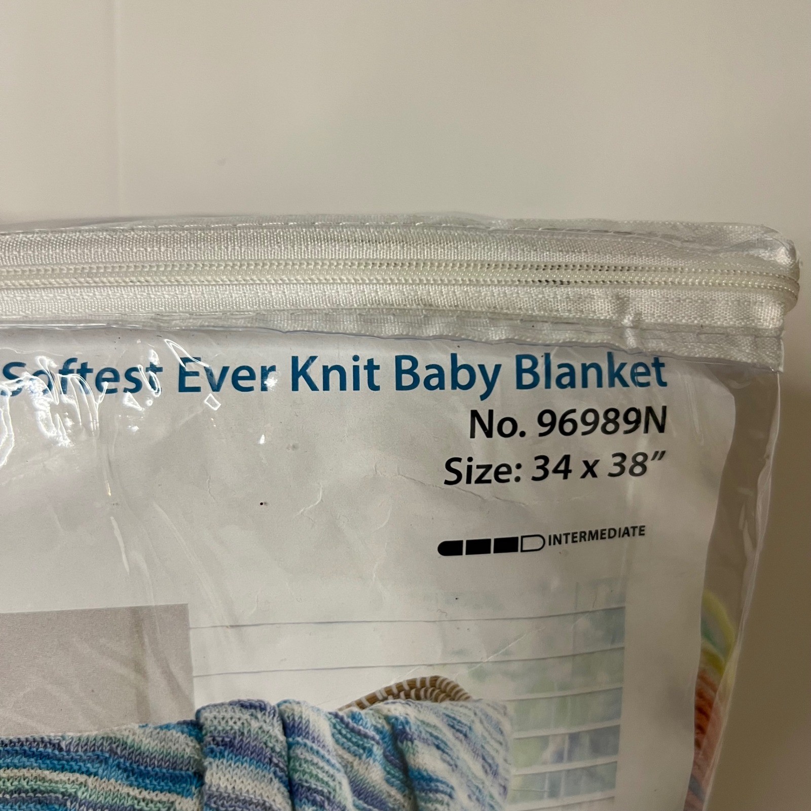 Mary Maxim Softest Ever Knit Baby Blanket Kit Yarn Instructions No 96989N NIP