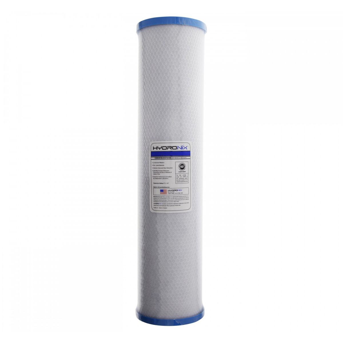 Hydronix Coconut Carbon Block Cyst Water Filter 4.5" x 20" - 0.5 Micron -