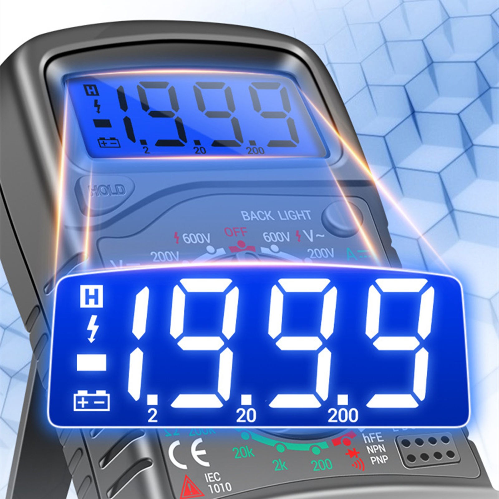 Multi-functional Digital Multimeter Voltmeter Ammeter Ohmmeter Volt AC DC Tester