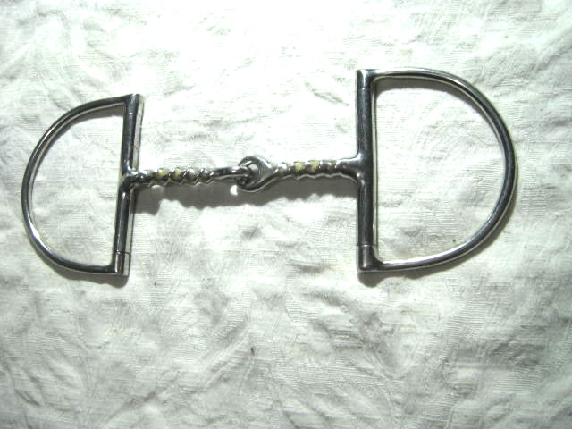 Dee Ring Cork Screw Horse Bit 4 3/4'' Stainless Steel