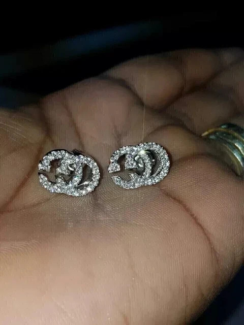 2Ct Round Cut Lab-Created Diamond Stunning Earrings 14K White Gold Plated