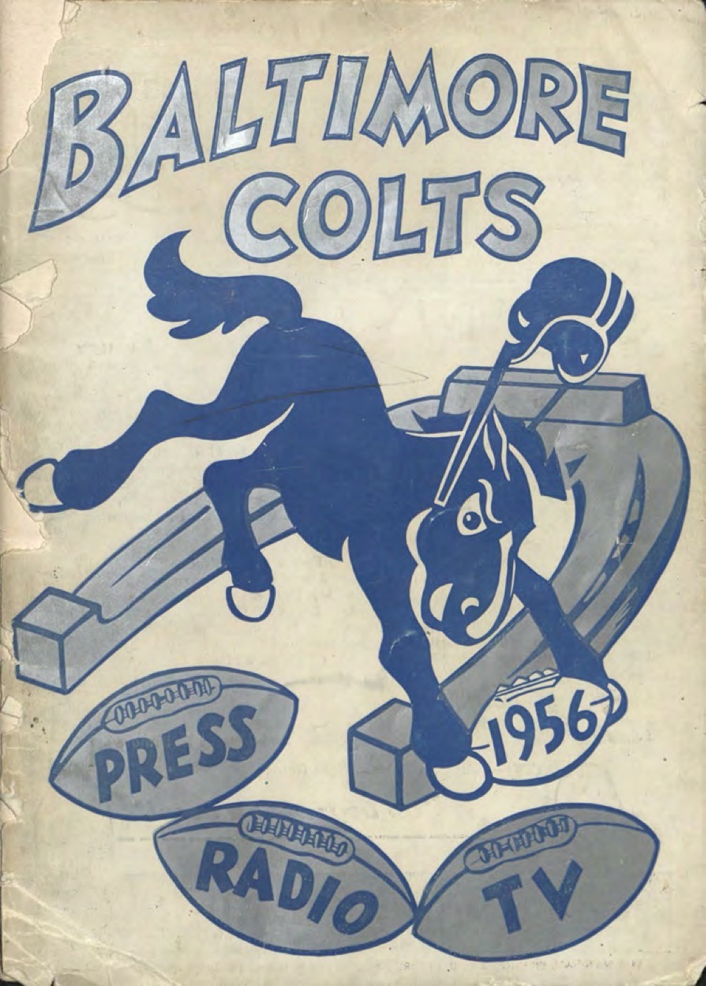 1956 Baltimore Colts Media Guide Roster - 76-page NFL Football Press Reprint
