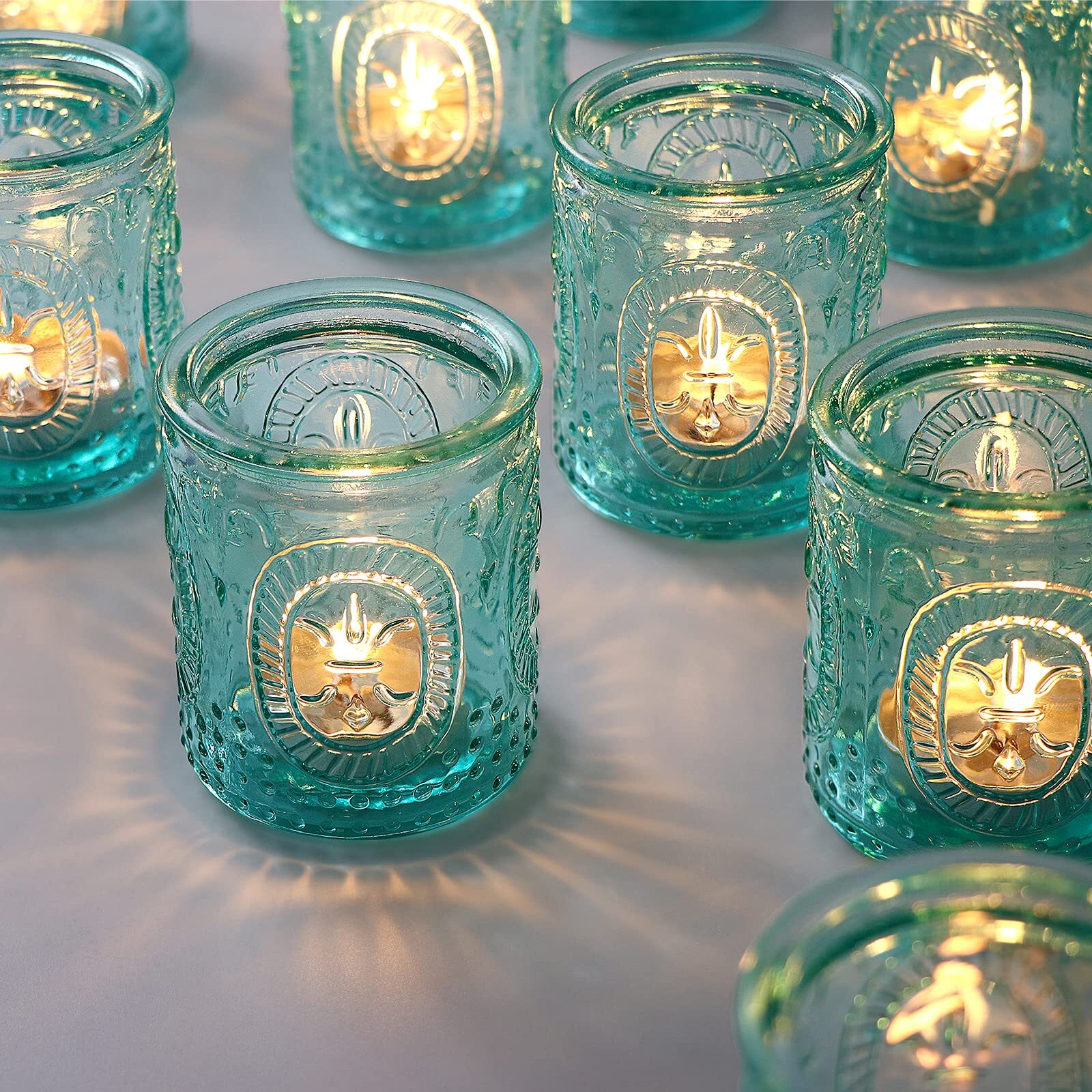 Vintage Candle Holders Set of 24 Votive Candle Holders Serve as Valentines Da...