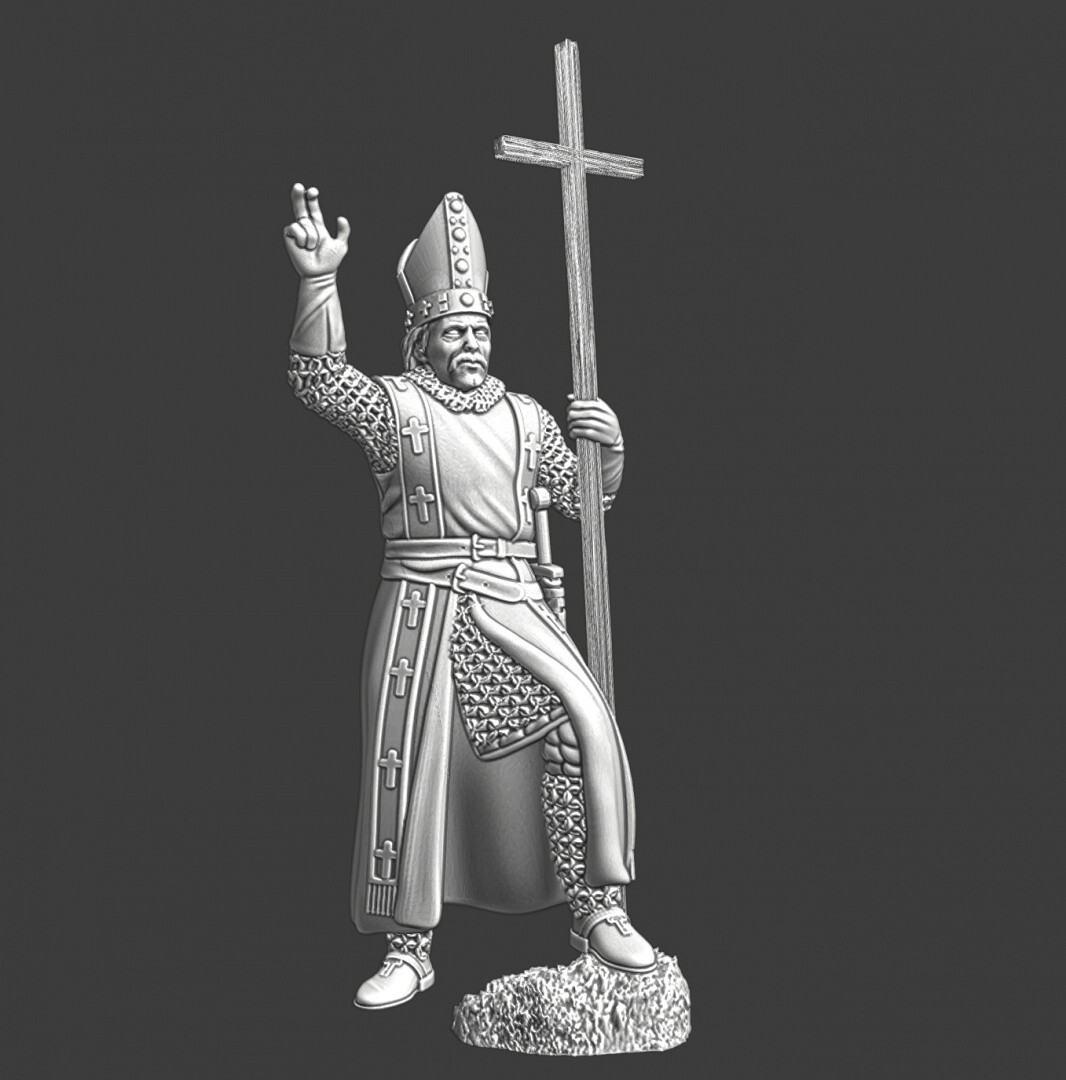 Northern Crusades Miniatures Medieval Danish Warrior Bishop Absalon 28mm 32mm +