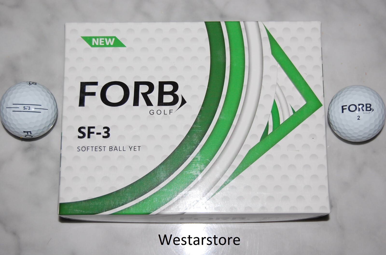 * NEW  FORB  SF - 3   1 DOZEN  GOLF BALLS   United Kingdom   FREE 2 DOZEN TEES