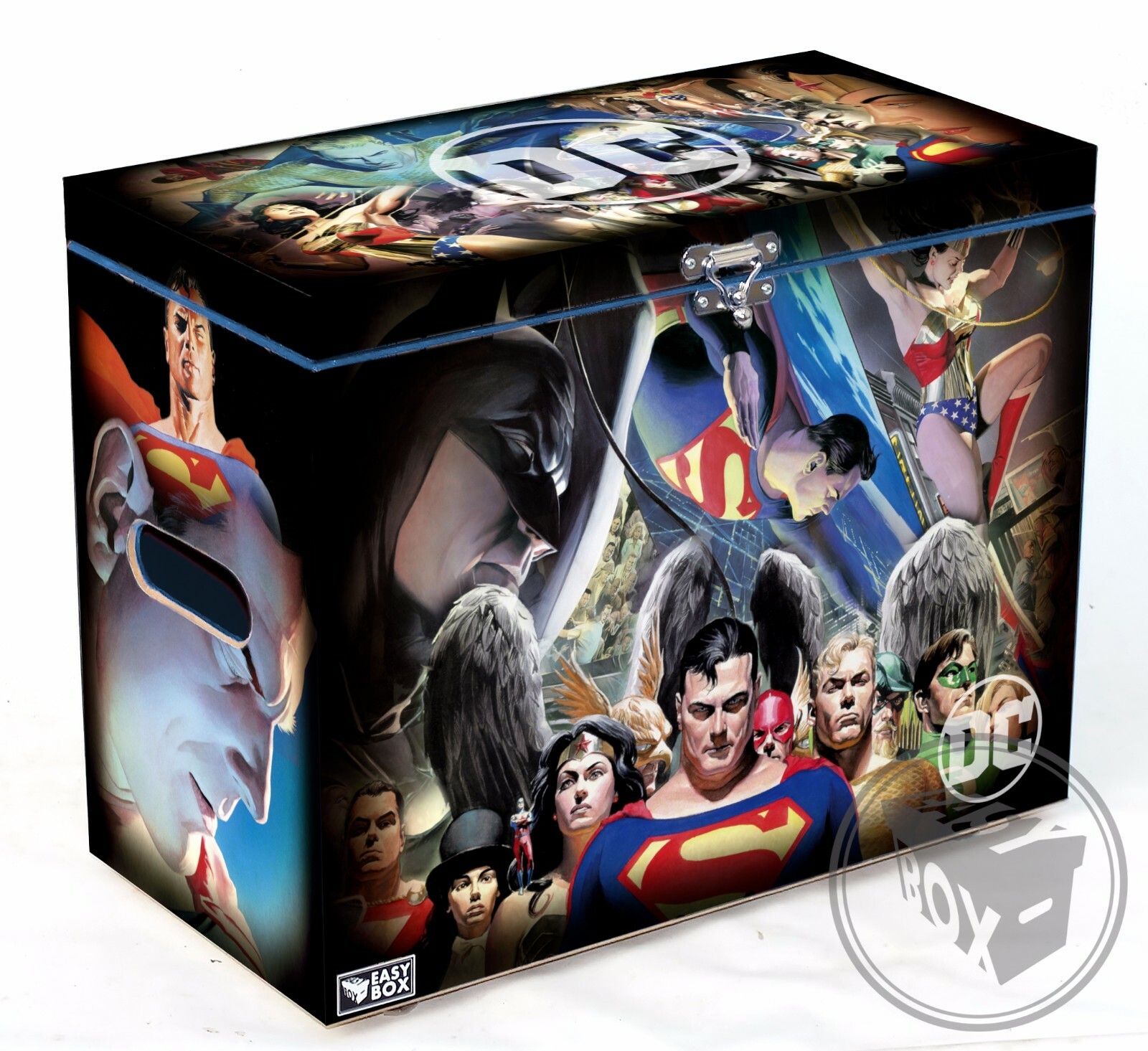 Large Comic Book Hard Storage Box Chest MDF DC Comics - Alex Ross