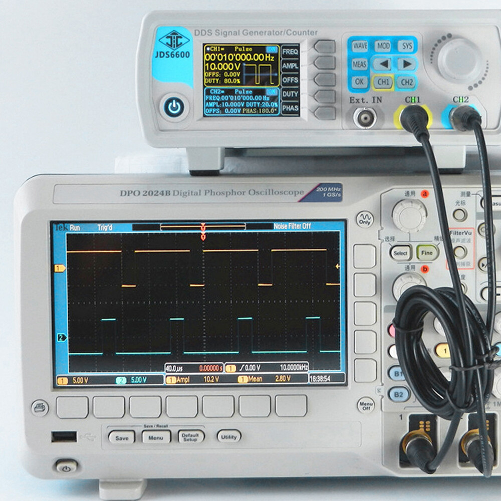 Digital DDS Dual-channel Function Signal Waveform Generator Frequency Meter 60Mh