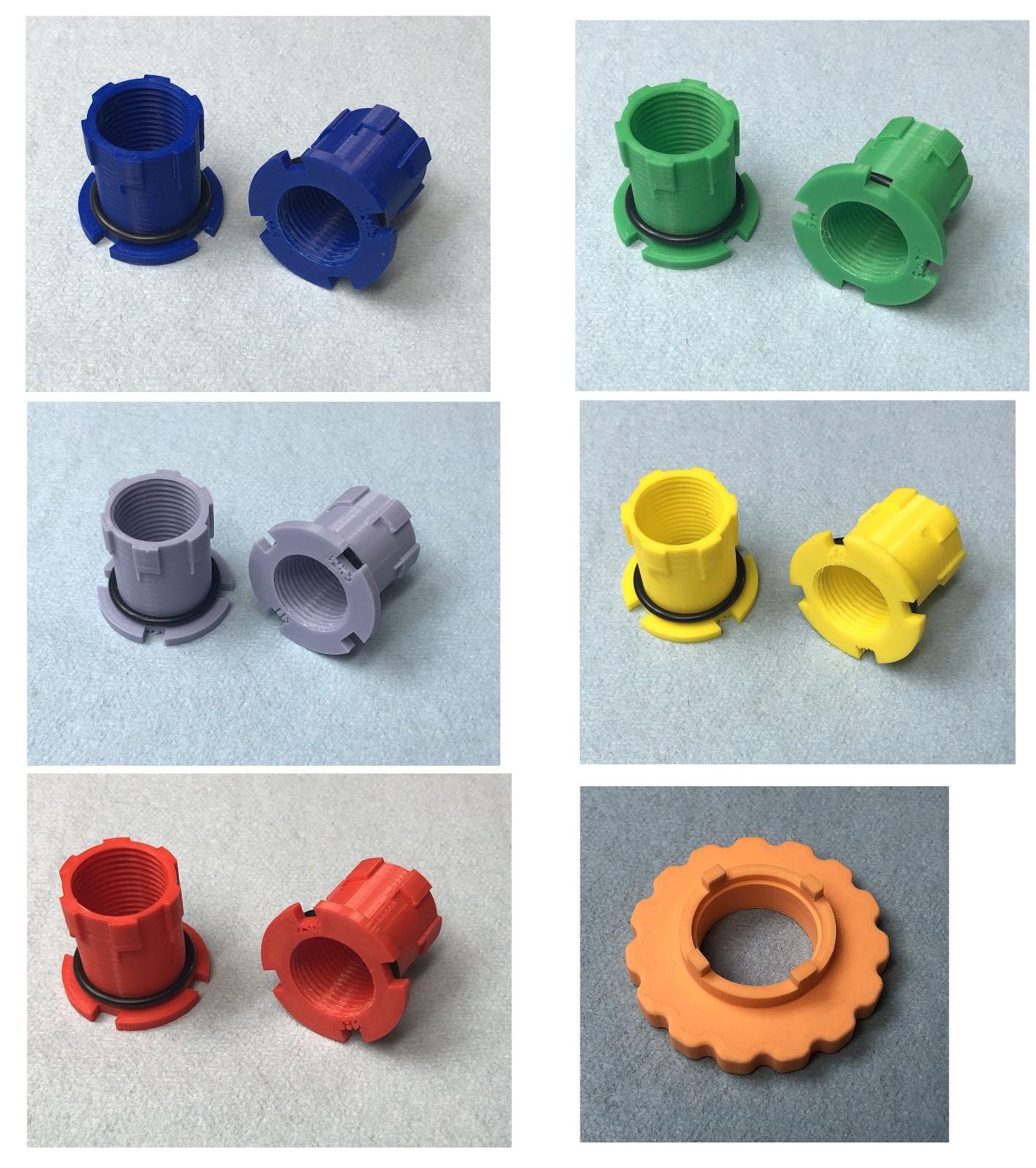 2X Hornady Lock-N-Load Die Bushings, 3D Printed Multicolor Combo Pack w/Tool