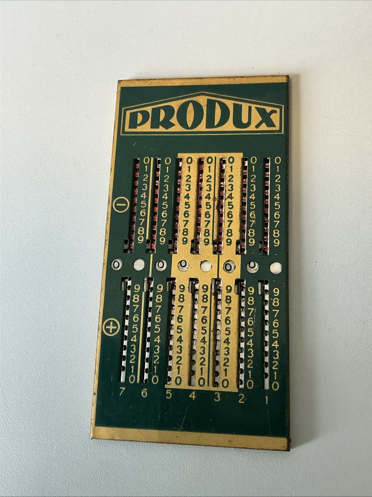 ANTIQUE GERMAN MECHANICAL CALCULATOR SLIDE ADDER ADDIATOR PRODUX SMALL SIZE SI2