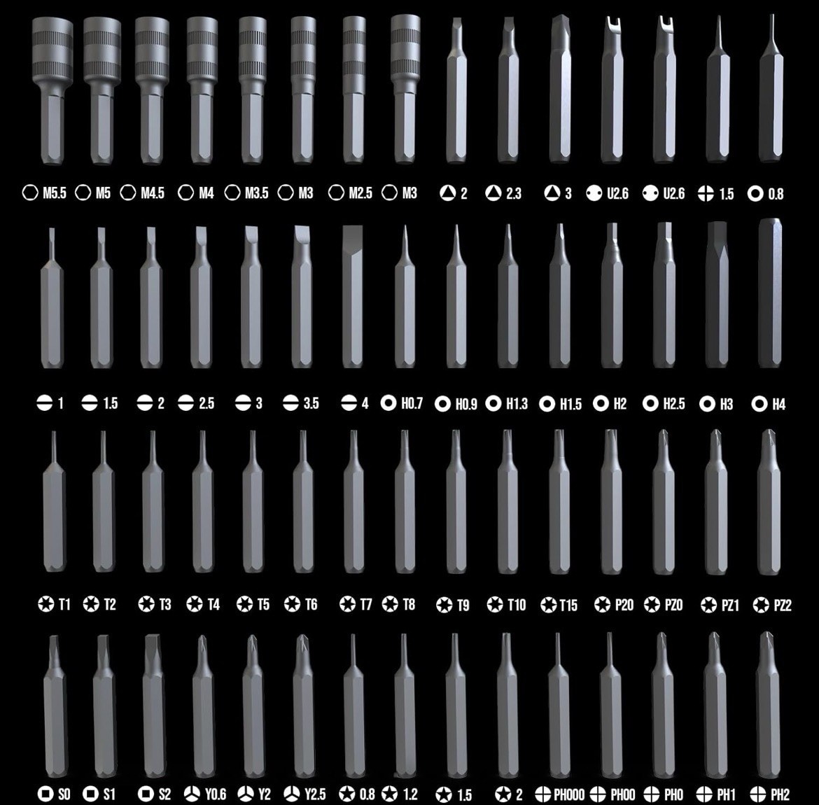 Precision Screwdriver Set With Case 64 In 1