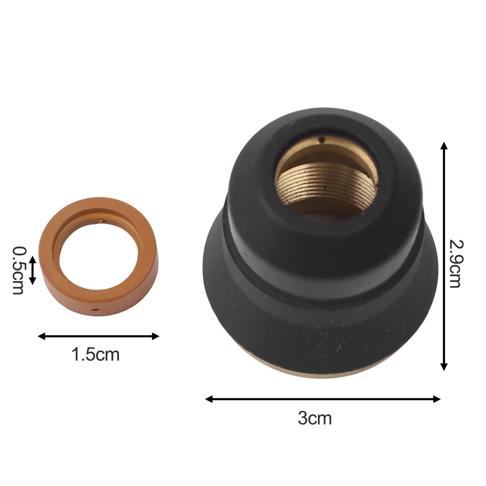 Innovative Plasma Torch Consumables 2PCS with Shield Cap and Swirl Ring
