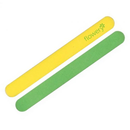 Flowery Nail File - Lemon Lime (2 Pack) | For Thin or Weak Nails
