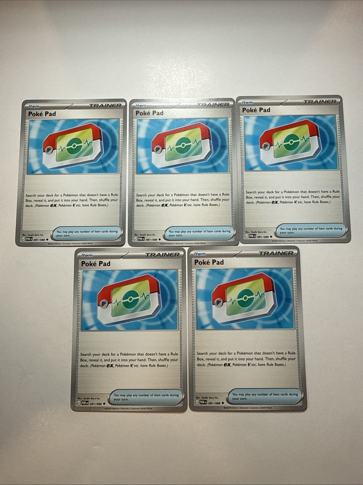 Poke Pad 081/088 ME03 PERFECT ORDER Uncommon NM Lot Of 5