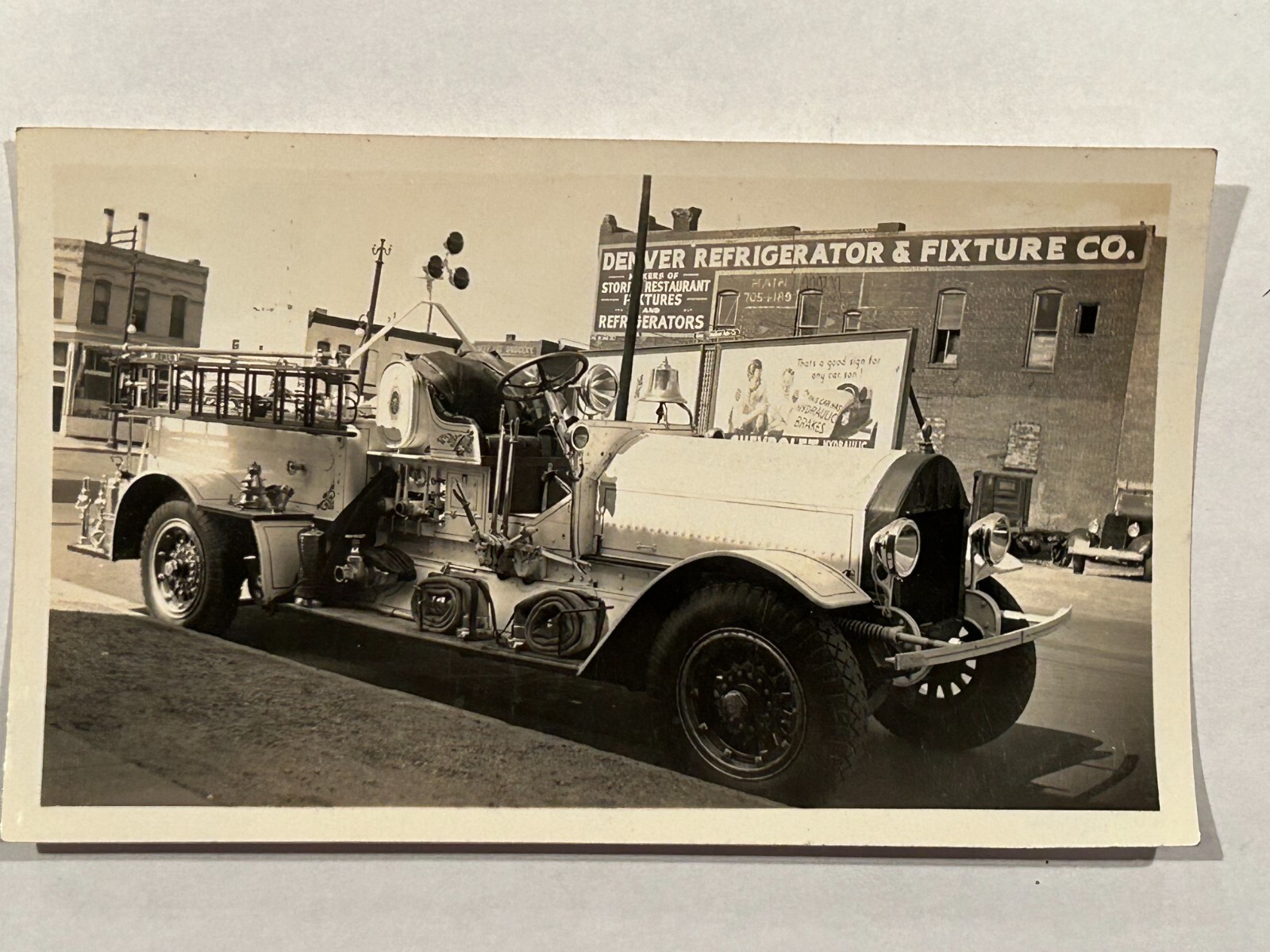 Denver CO 1920s Seagrave pumper Fire Apparatus Photo A52