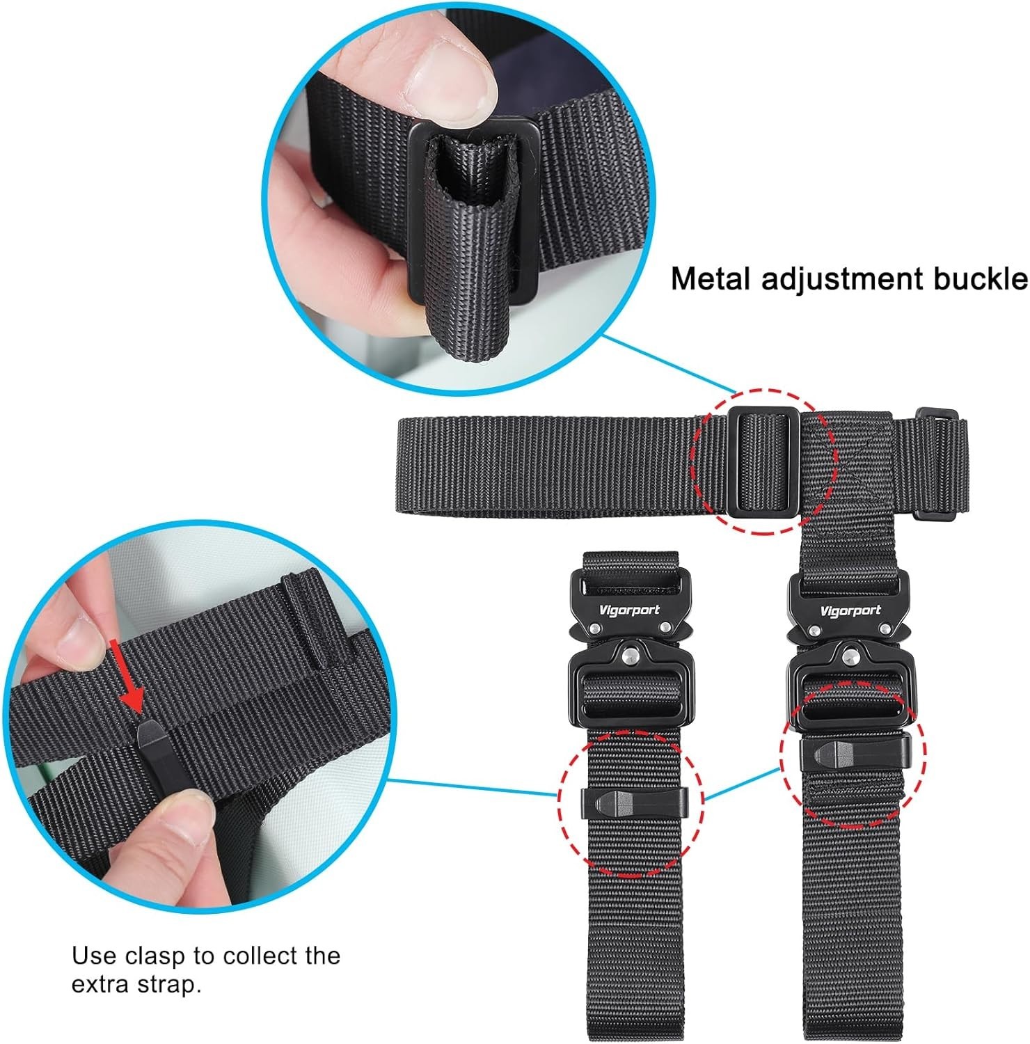 Heavy Duty Add A Bag Luggage Strap Set