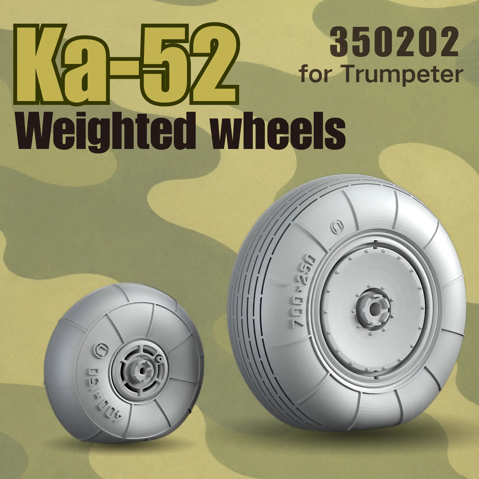 ROCKIT 350202 1/35 Ka-52 Weighted Wheels 3D Printed Parts（For Trumpeter 05119 ）