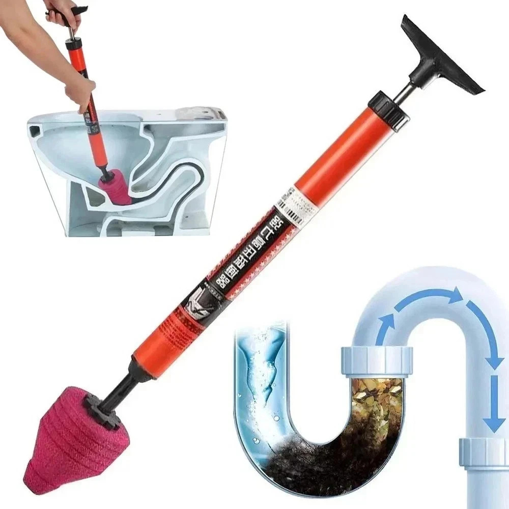 Heavy Duty High Pressure Toilet Unblock Plunger Clog Drain Buster Vacuum Pump US