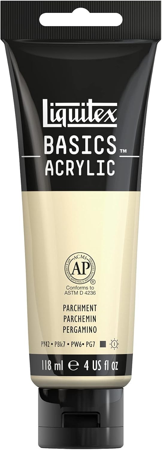 Liquitex BASICS Acrylic Paint, 118ml (4-oz) 4 Fl Oz (Pack of 1), Parchment