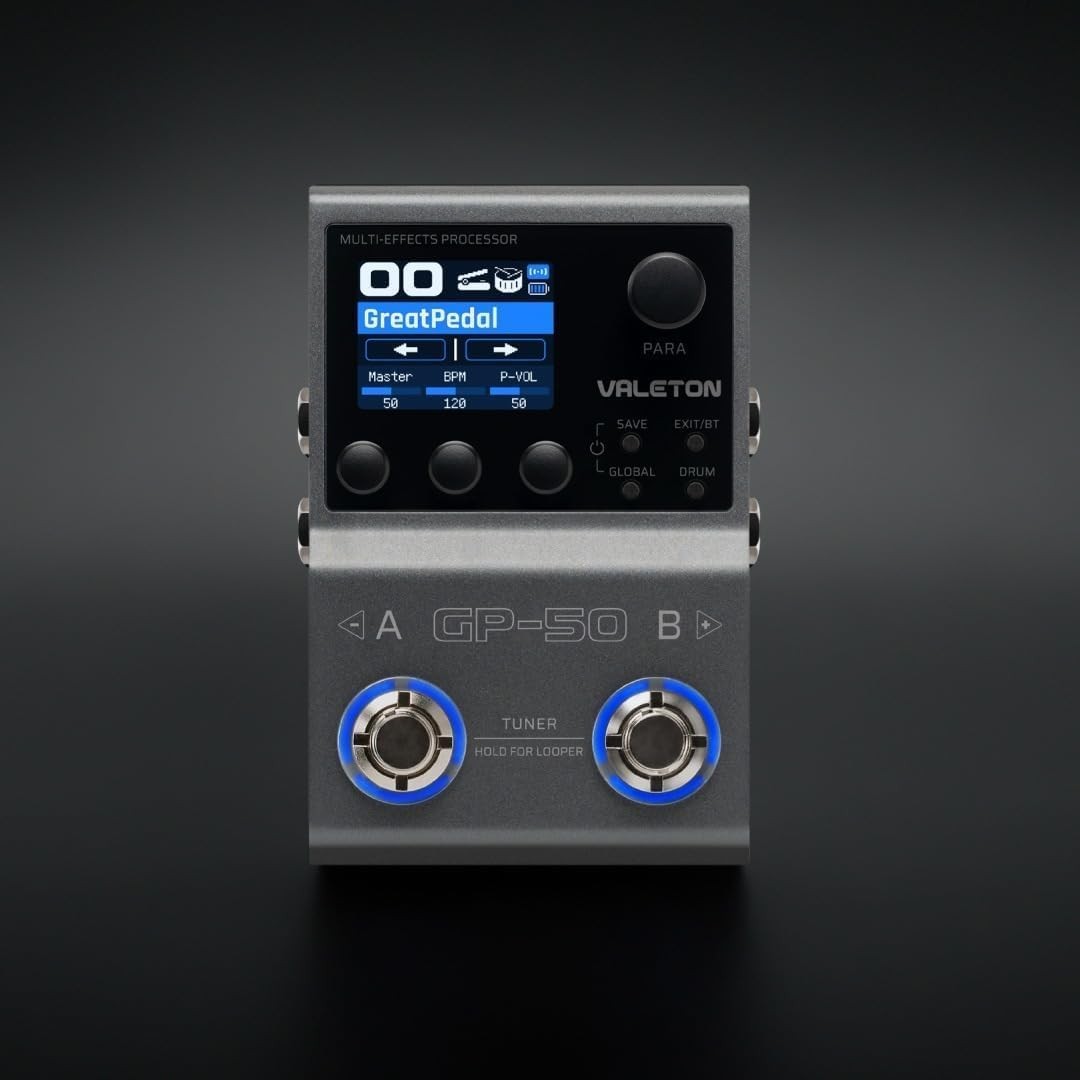 Valeton GP-50 Multi-Effects Processor | NAM & IR Loader for Guitar/Bass