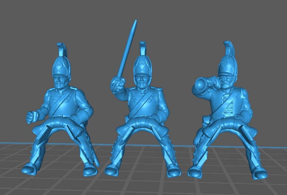 Russian Cuirassiers 1811-15 rgt - 5 minis - Great for Table Top War Games And Di