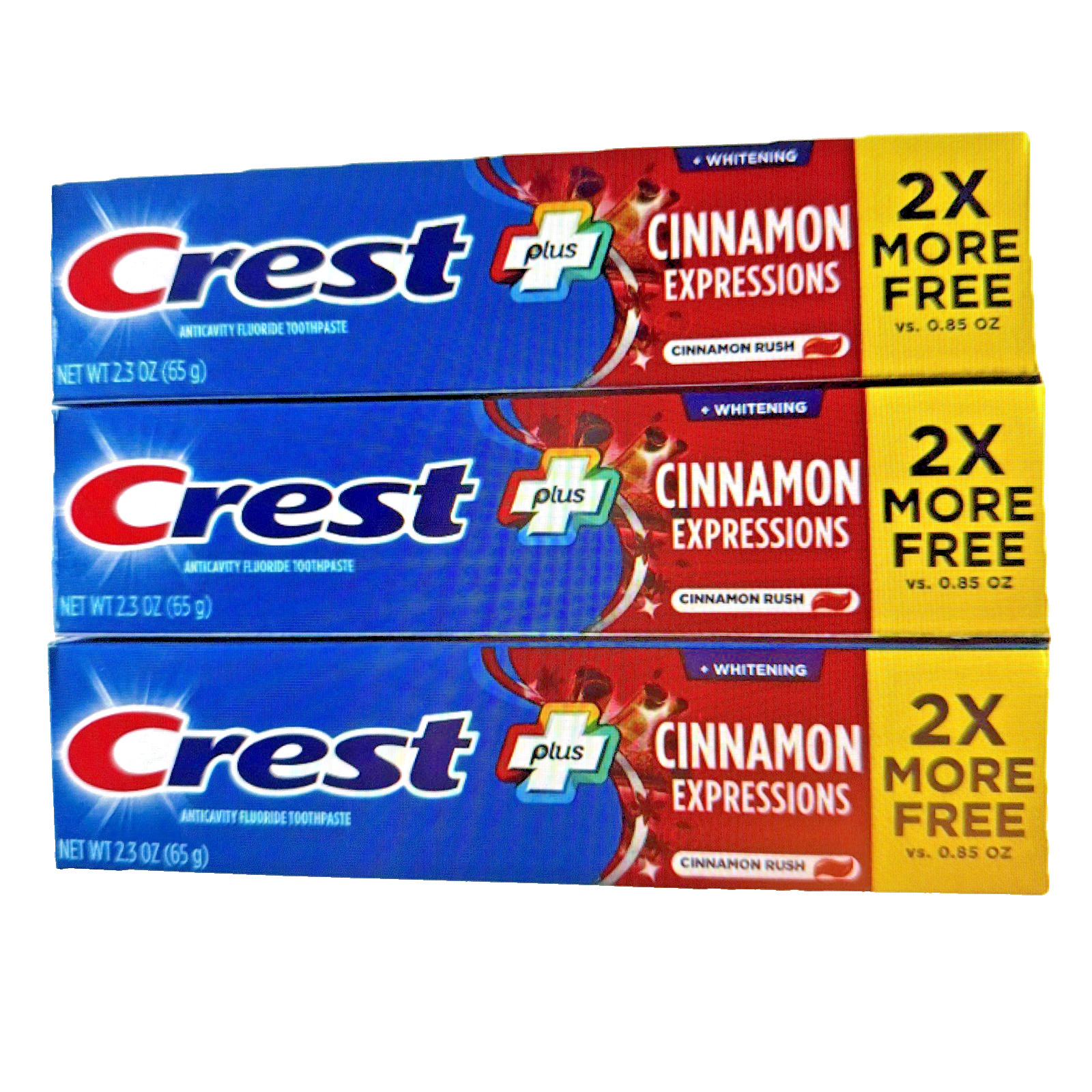16 CREST Plus Cinnamon Expressions CINNAMON RUSH + Whitening Toothpaste 2.3 oz