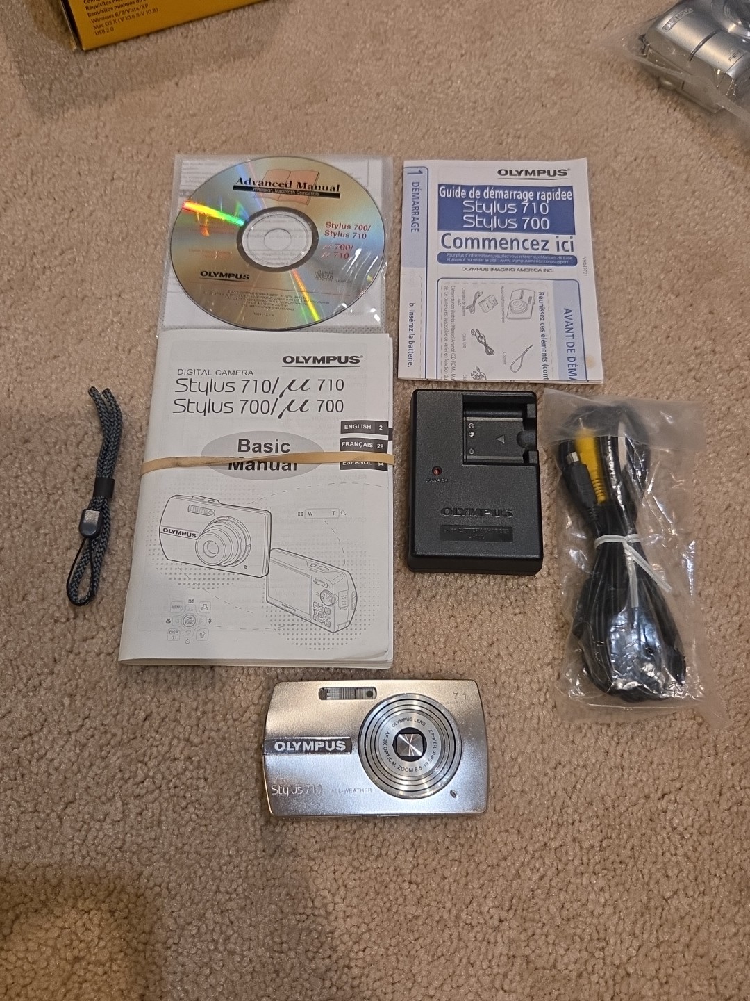 Olympus Stylus 710 7.1MP Digital Camera/Video Silver All-Weather 2.5" LCD Bundle
