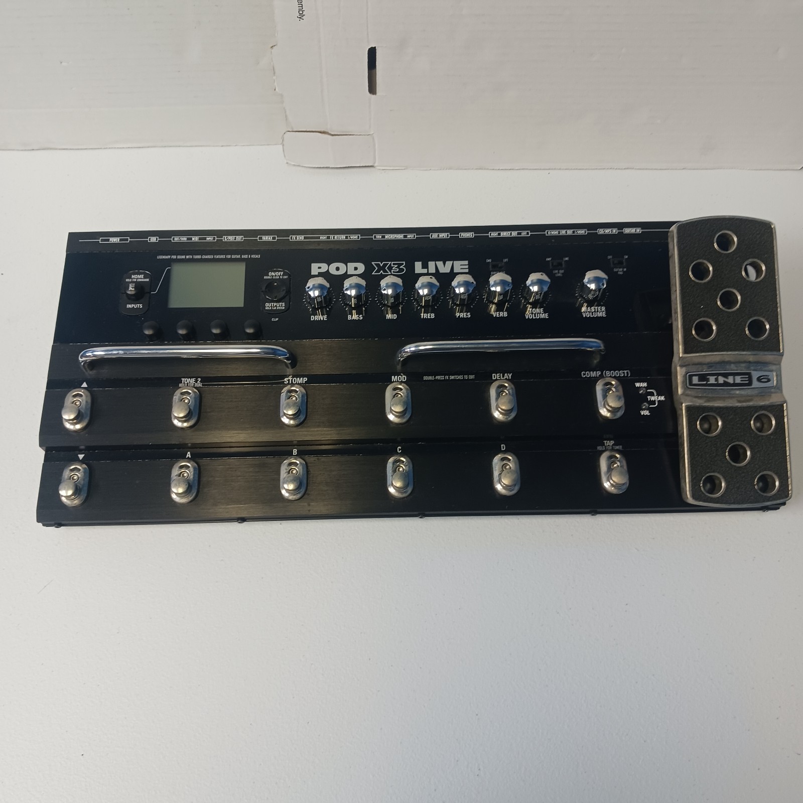Line 6 Pod X3 Live Multi-Effects Guitar Pedal Amp Modeler Bass Black Audio Gear