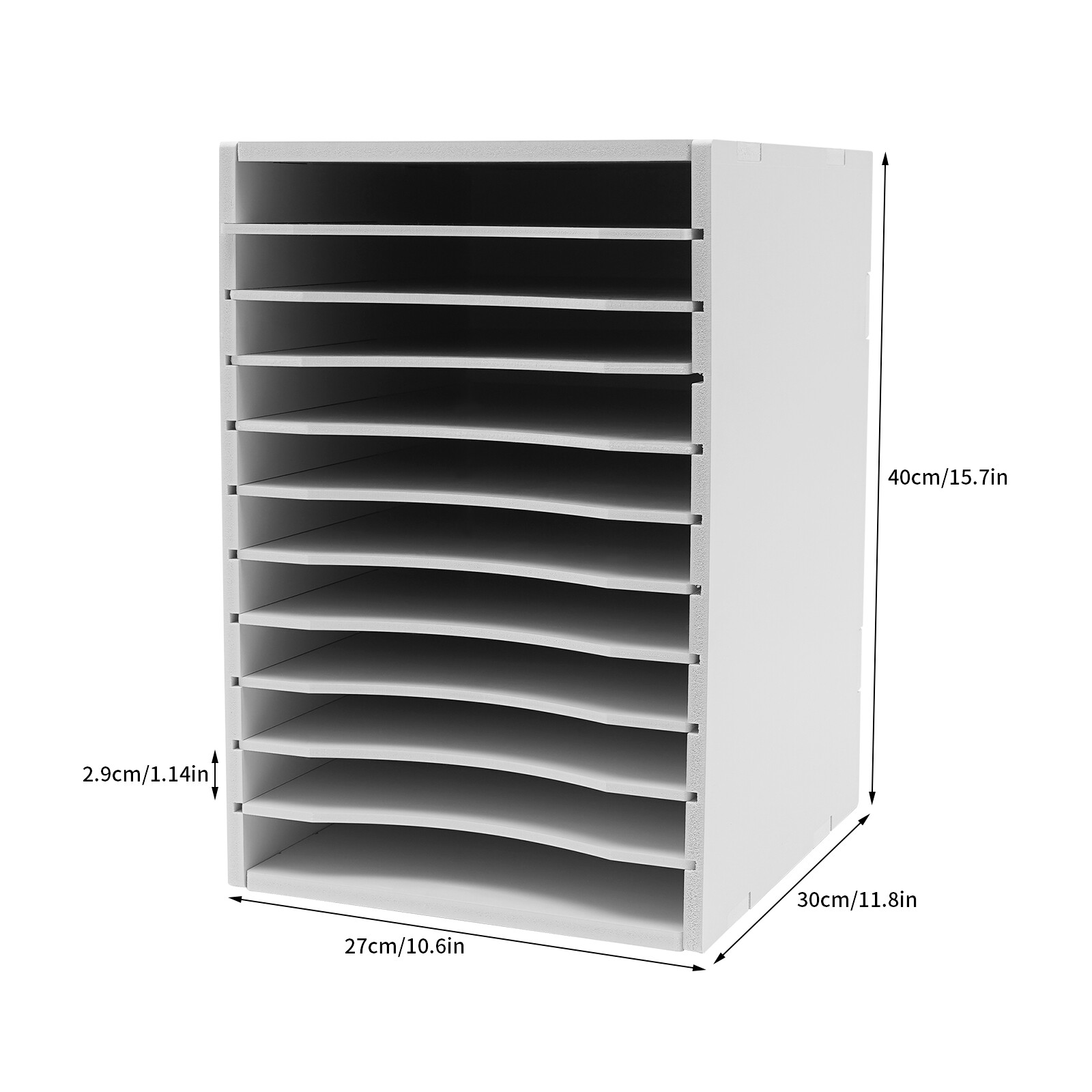 Document Organizer Vertical Desktop Sorter 11 Compartments Paper Storage Holder