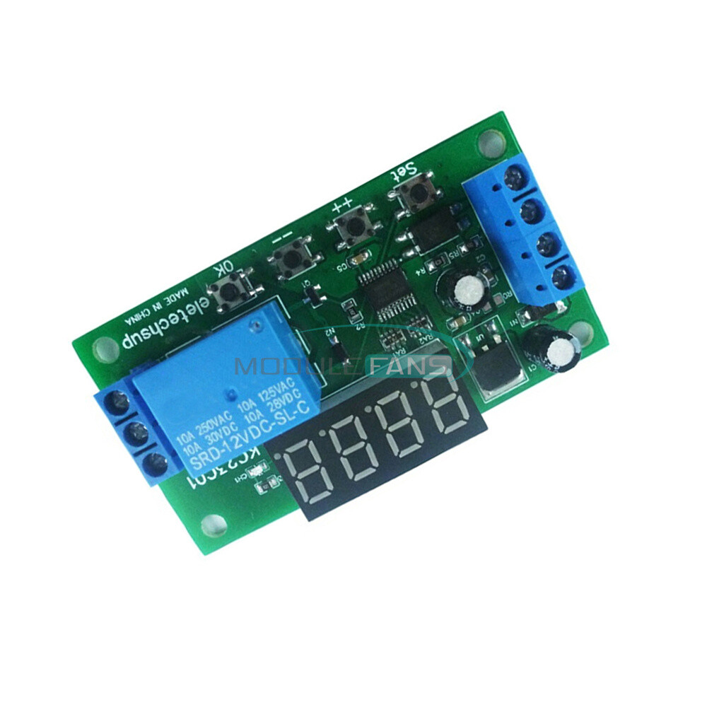 Pulse Counter Switch DC 5/12/24V Adjustable Timer Delay Turn On/Off Relay Module