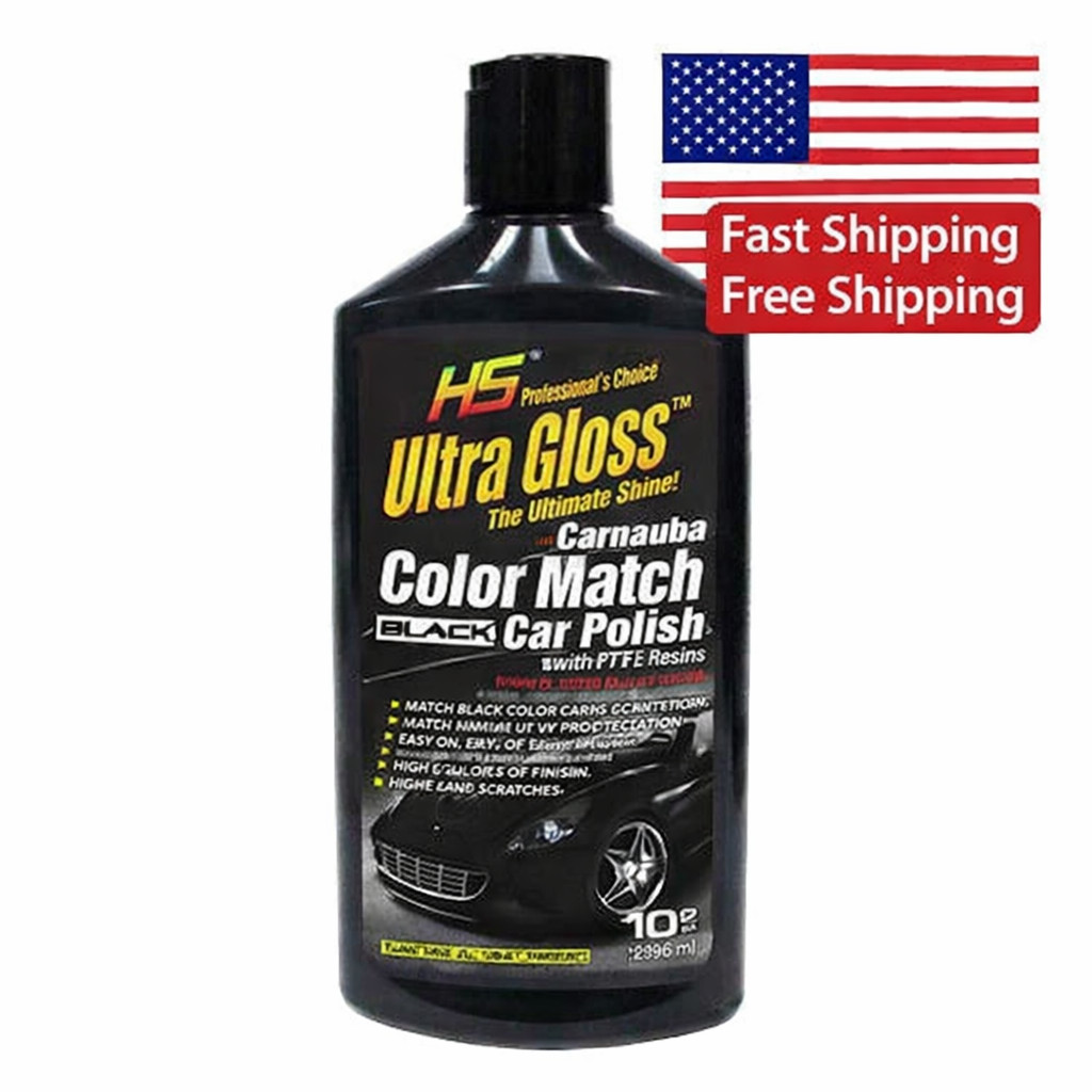 Black Car Color Wax Scratch Remover Carnauba Polish motorcycle Boat RV 10oz HS