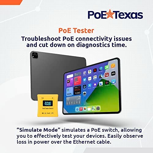 PoE Tester and Detector Kit Network Cable Tester for Voltage Current Power