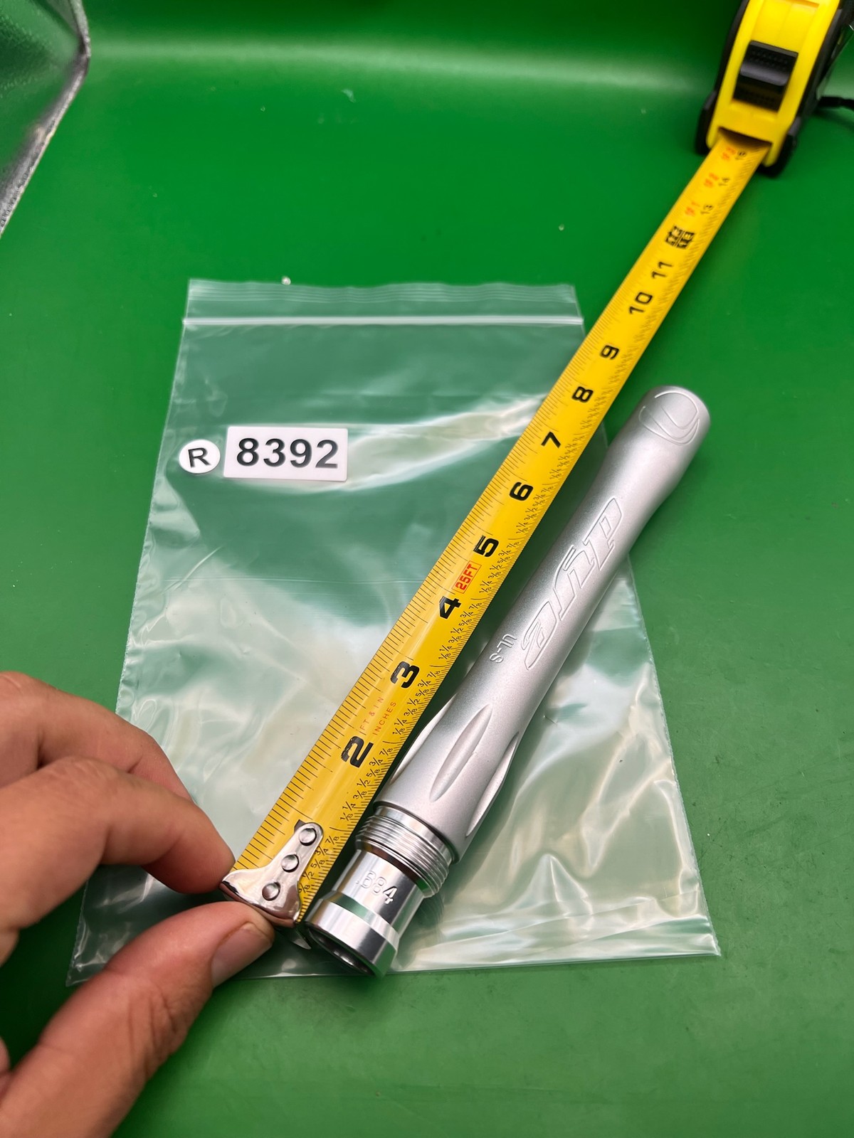 Dye UL-S Autococker Threaded Barrel Back Silver .684 Bore ~8"