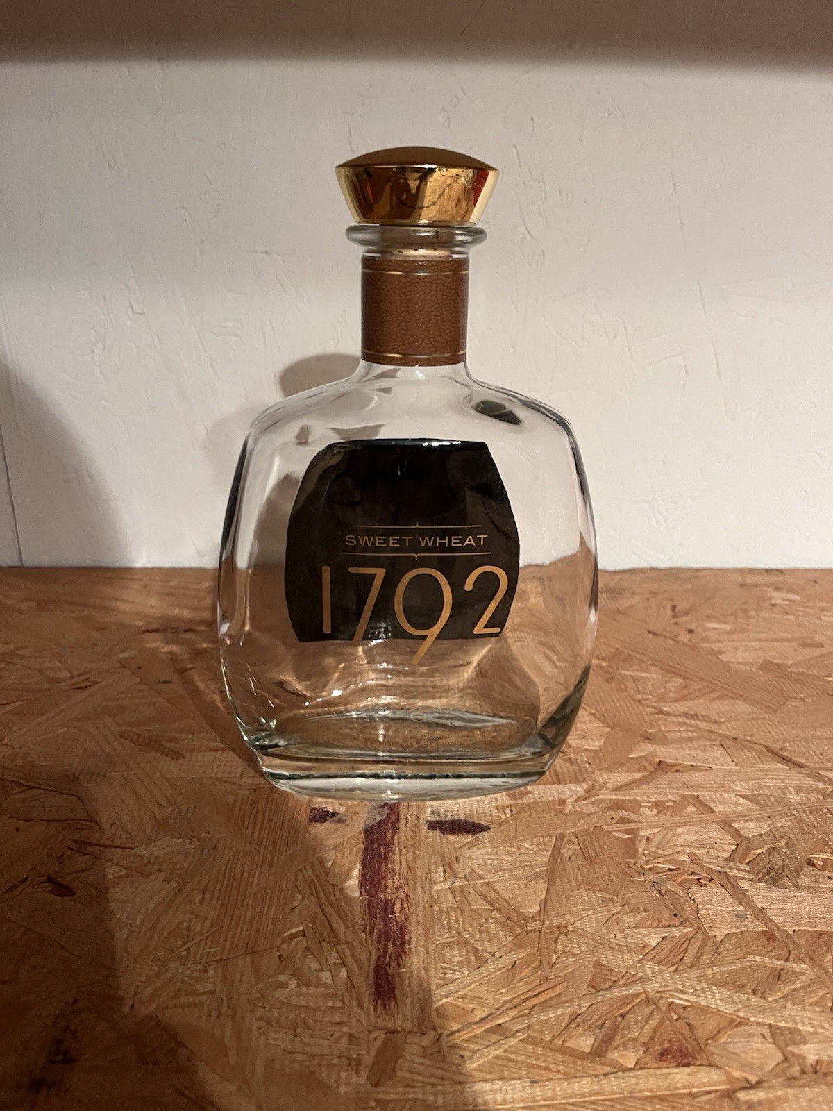 Empty 1792 Bottle Sweet Wheat Kentucky Bourbon Whiskey Unrinsed W/ Cork