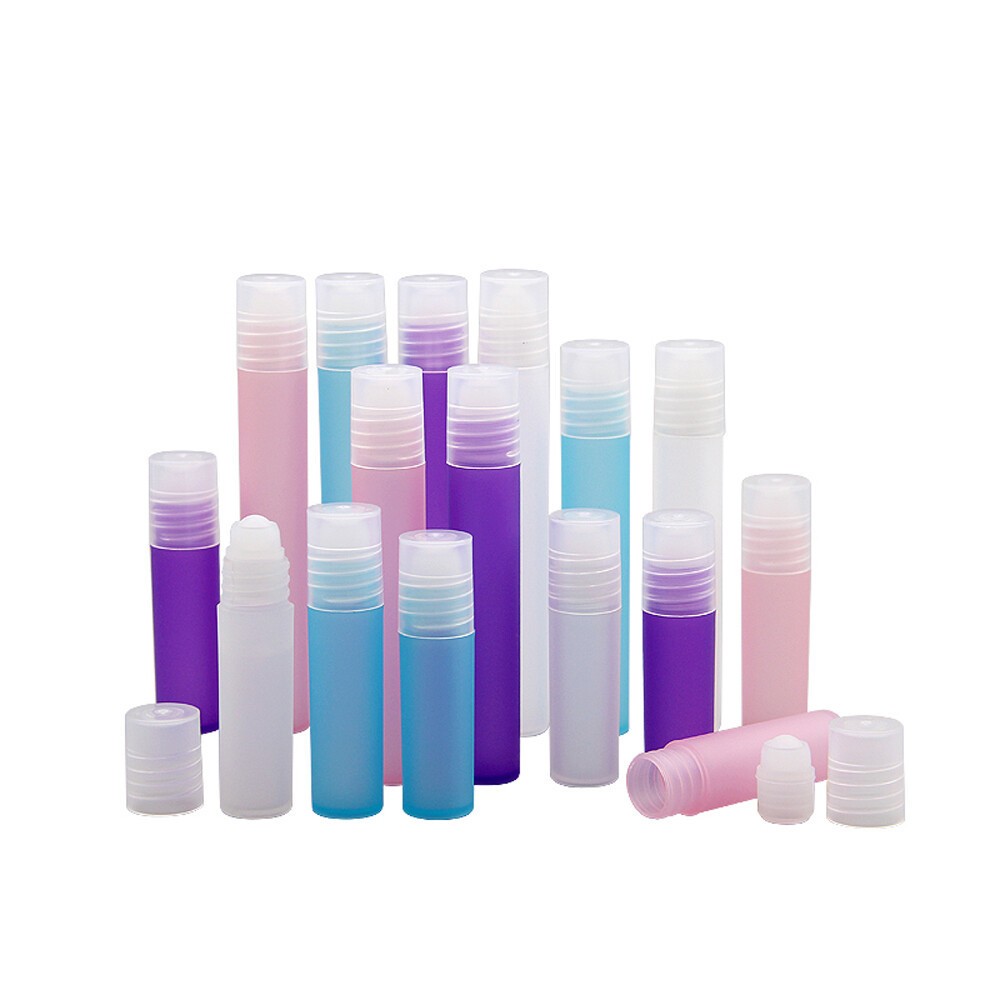 Plastic Roller Bottles Empty 3ml 5ml 8ml 10ml Cosmetic Essential Oil Vial For