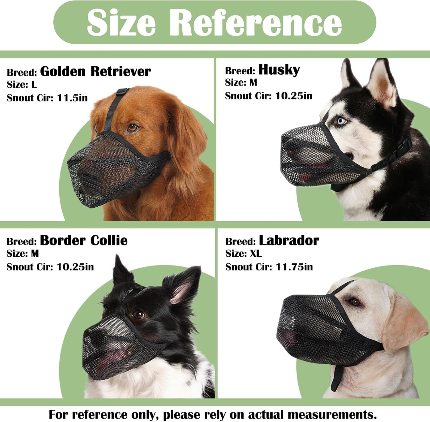 Mayerzon Dog Muzzle, Soft Mesh Muzzle for L [Snout Cir: 11"-12¼"], Black