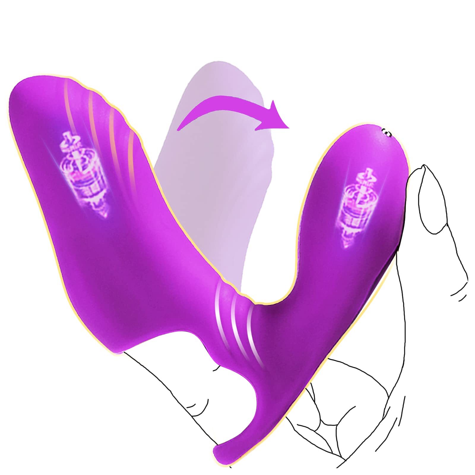 Finger G-spot Clit Vibrator Stimulator Dildo Massager Sex Toys for Women Couples