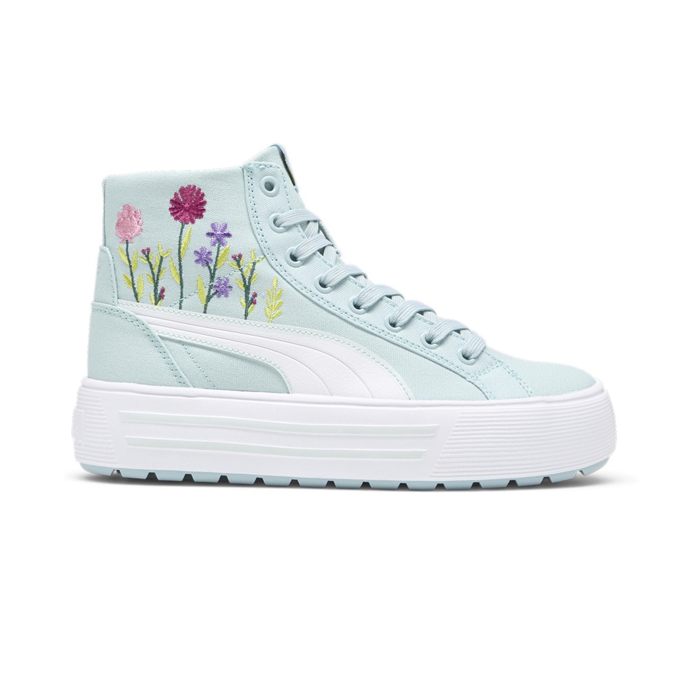 PUMA Kaia 2.0 Floral Platform High Top  Womens Blue Sneakers Casual Shoes 399598